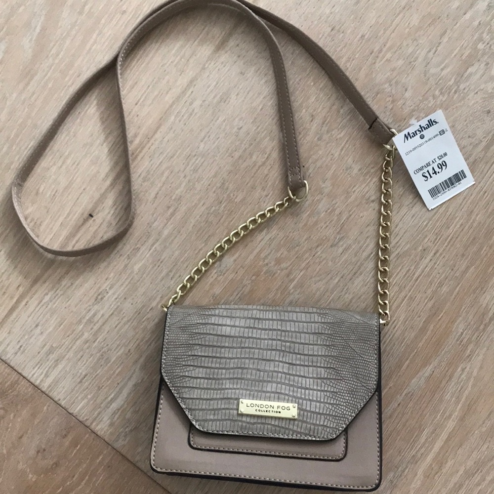 London Fog Beige Crossbody Bag